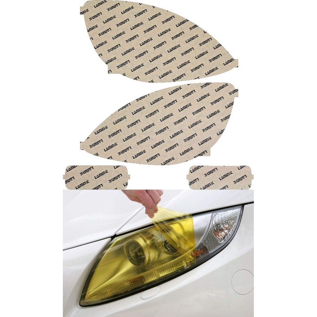 Lamin-x Custom Fit ผ้าคลุมไฟหน้าสีเหลืองสําหรับ Chevy Corvette C6 Z06 (06-13)