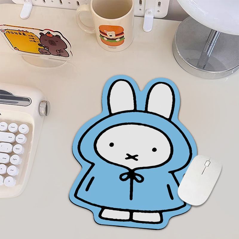 มิฟฟี่ แผ่นรองเมาส์การ์ตูนน่ารัก Miffy แผ่นรองโต๊ะกันลื่นทรงสี่เหลี่ยมขนาดเล็กแผ่นรองเมาส์แผ่นรองข้อมือ