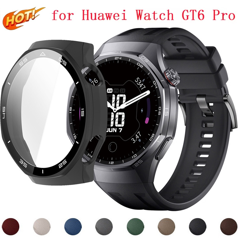ใหม่สายรัดซิลิโคน + PC สําหรับ Huawei นาฬิกา GT6 Pro 46 มม.ป้องกันหน้าจอป้องกันขนาดแบบบูรณาการสําหรับ Huawei GT6 Pro