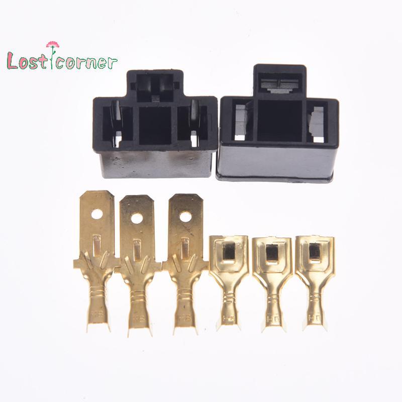 [Lostcorner] 1 ชิ้น 3pin h4 ปลั๊กขั้วต่อรถ h4 ปลั๊กผู้ถืออัตโนมัติ 7.8 มม. ปลั๊กหลอดไฟ soet [ใหม่]