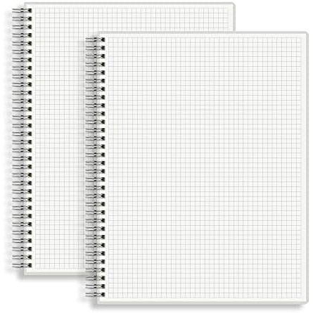 สมุดโน๊ต Ge Graph Ruled Wirebound Spiral, 8.5 X 11 นิ้ว, ตาราง 5 มม. (2 ตร.ม./ซม.), กระดาษแพด, กระดา