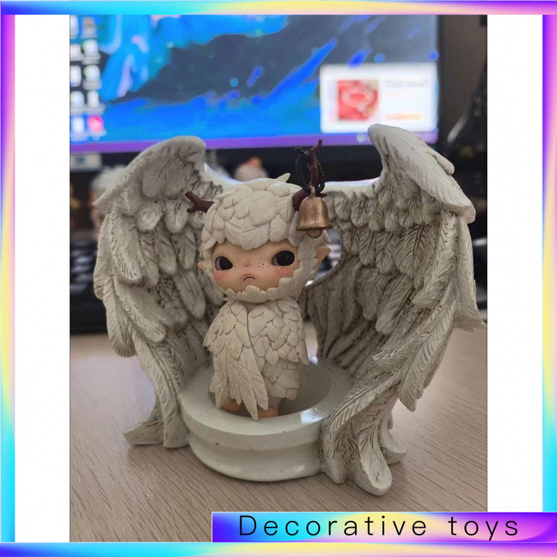 Love Feather Angel Wings ฐานลูกบอลคริสตัลงานฝีมือเรซินตุ๊กตาการจับคู่