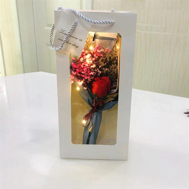 MAWAR Domura Rose Soap ช่อดอกไม้ LED String Soap Rose Valentine Gift - YP-2397