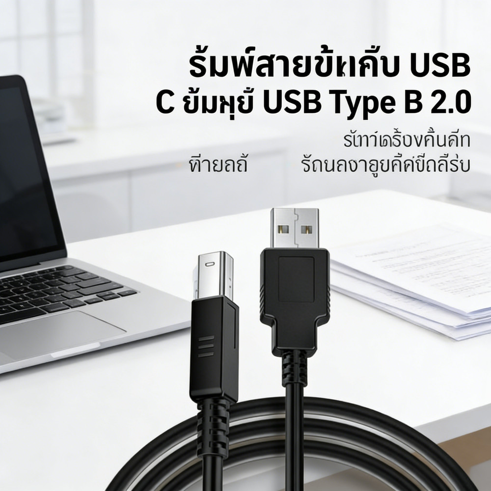 สาย PRINTER USB C to USB Type B Cable Scanner Printer USB PRINTER USB C ปริ้นเตอร์ 2.0 สายเกรด A