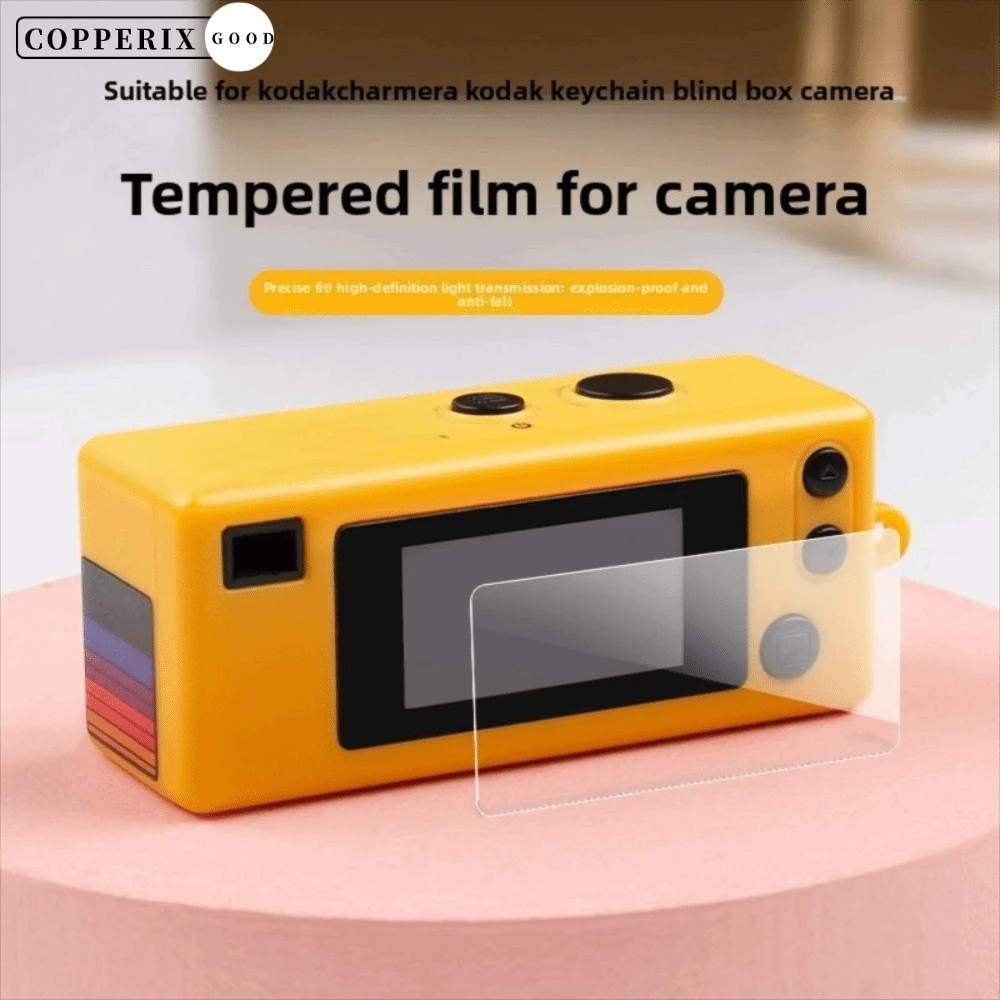 COPPERIX ป้องกันหน้าจอกล้องดิจิตอล,พวงกุญแจอุปกรณ์เสริมกล้องโปร่งใสสําหรับกล้อง Kodak กระจกนิรภัยหน้าจอ, 9H แบบพกพาฟิล์มแก้วสําหรับ Kodak Charmera