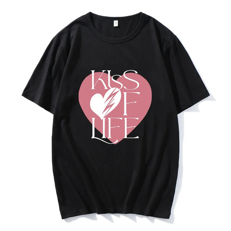 เสื้อยืด Kiss of Life Midas Touch สำหรับแฟนๆ เสื้อยืดแขนสั้นผ้าฝ้ายสำหรับผู้หญิง/ผู้ชาย แฟชั่นเกาหลี