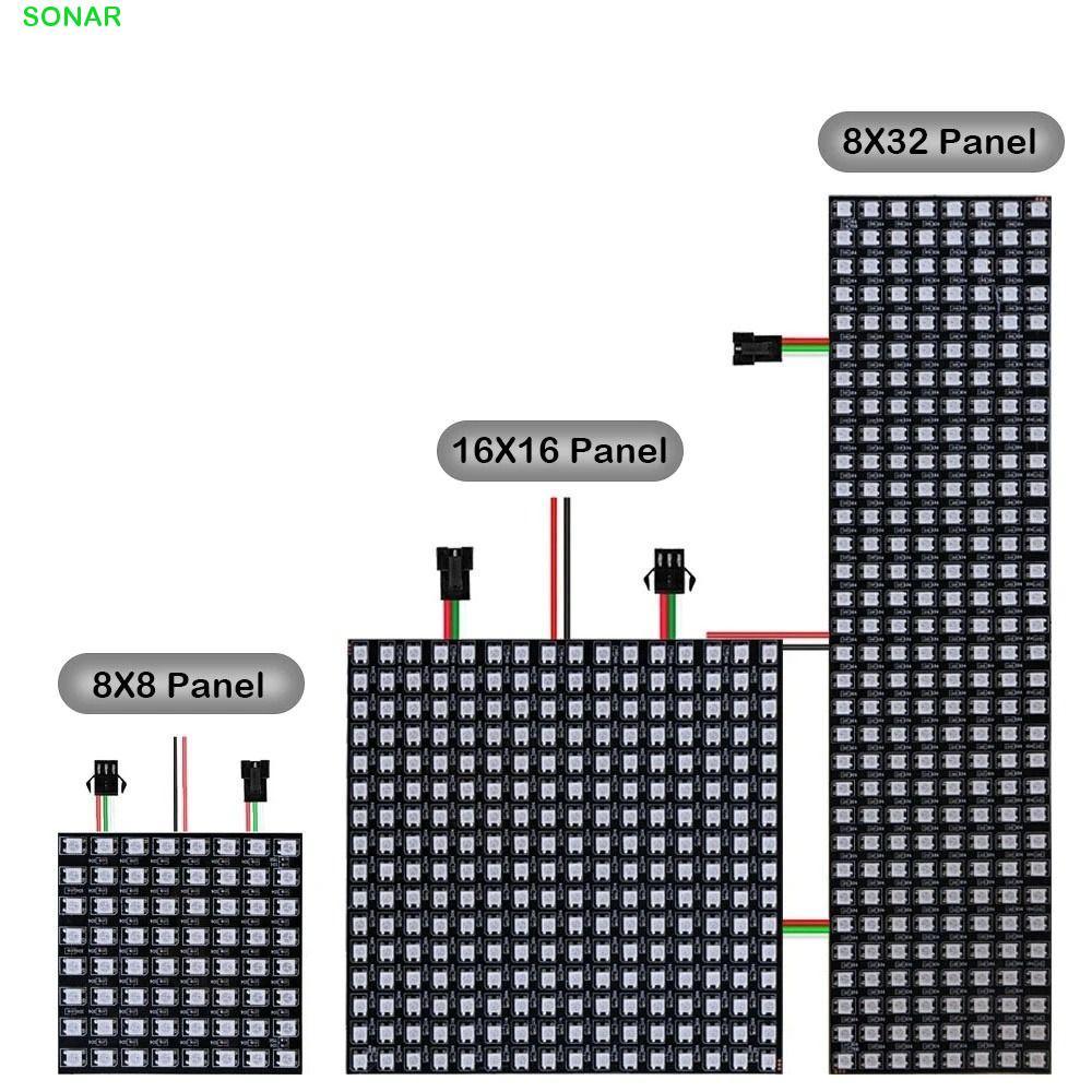 SONAR พิกเซลแผง LED DC5V RGB LED WS2812B WS2812 พร้อมไฟแผงเมทริกซ์ IC