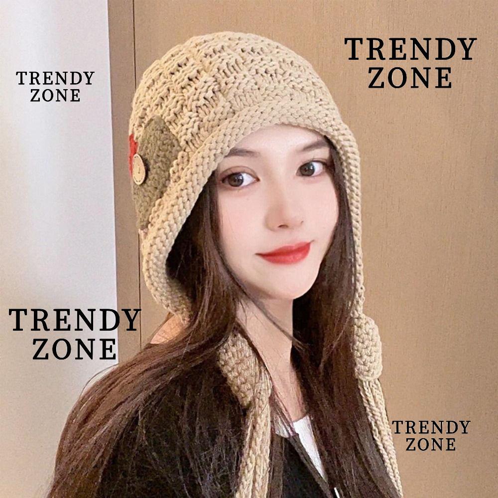 หมวกถักยาวพู่ yZone สำหรับผู้หญิง ให้ความอบอุ่นและสบายในอากาศหนาว