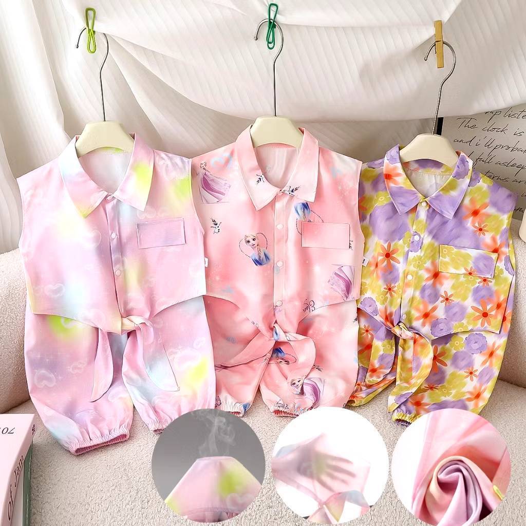 ✨ชุดเสื้อผ้า แฟชั่นมาใหม่✨ สำหรับเด็กผู้หญิง สีสวยน่ารักๆ ชุดเด็กผู้หญิง เสื้อแขนสั้นและกางเกง ลายดอกไม้สวยๆ รูปที่ 7