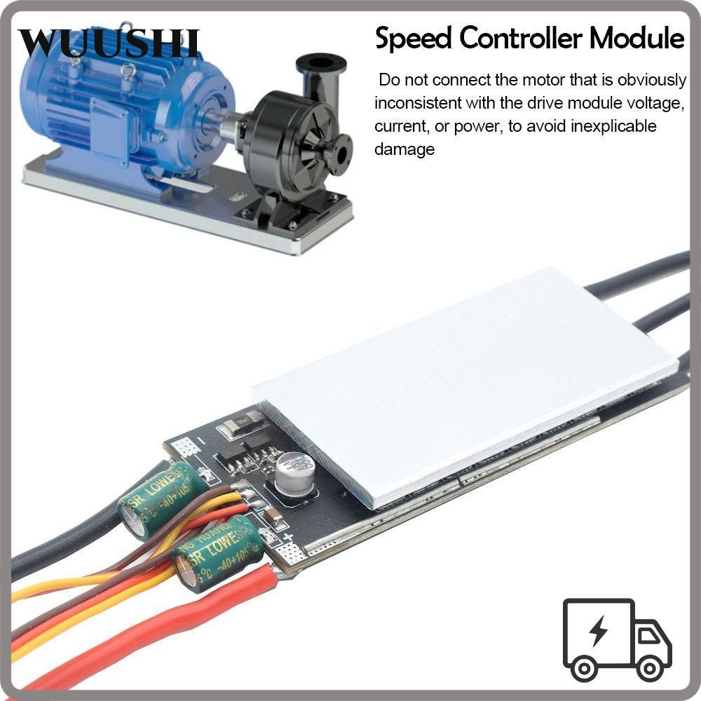 WUSHI Hallless DC มอเตอร์ไดรฟ์, DC 6-24V 1000W BLDC มอเตอร์แบบไม่มีแปรง,มิเตอร์ความเร็วสูง DC Brushl