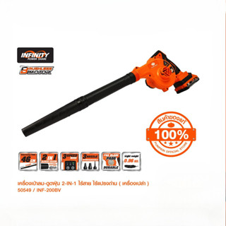 PUMPKIN INF 20V เครื่องเป่าลม-ดูดฝุ่น เป่าแรง ดูดดี 2-IN-1 ไ…