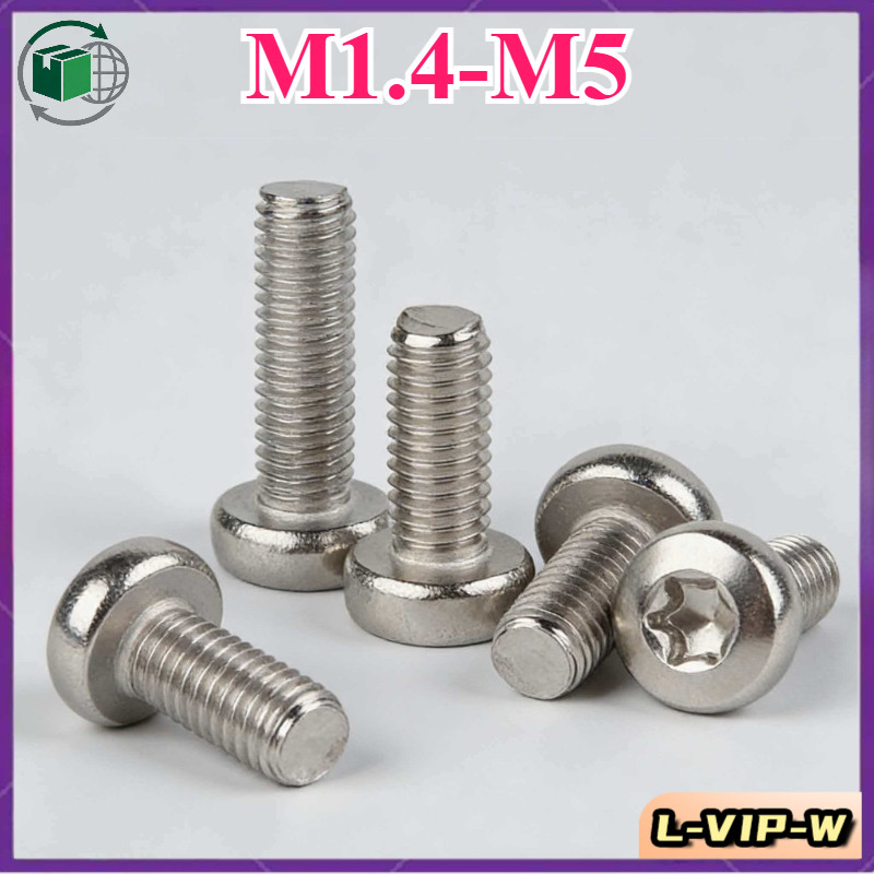 น็อต สกรู หัวกลม P ช่องขัน ดาว ท็อกซ์  เกลียวมิล สแตนเลส 304 Pan Head Torx Machine SUS304/ M1.4M1.6M