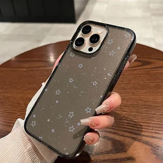 🔥good🔥เคส For iPhone 15 Pro Max iPhone 13 11 เคสใสแบบแวววาว นุ่มสีสันสดใส ดาวห้าแฉกสีสันสดใส Compatible iPhone14 Pro max