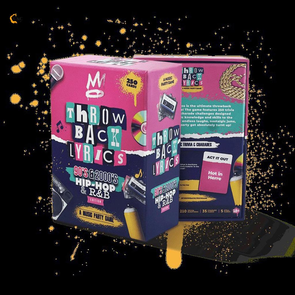 เกมปาร์ตี้เพลง Hip-Hop & R&B 250 การ์ด Trivia และ Charades สําหรับเกมคืนวันที่คืน