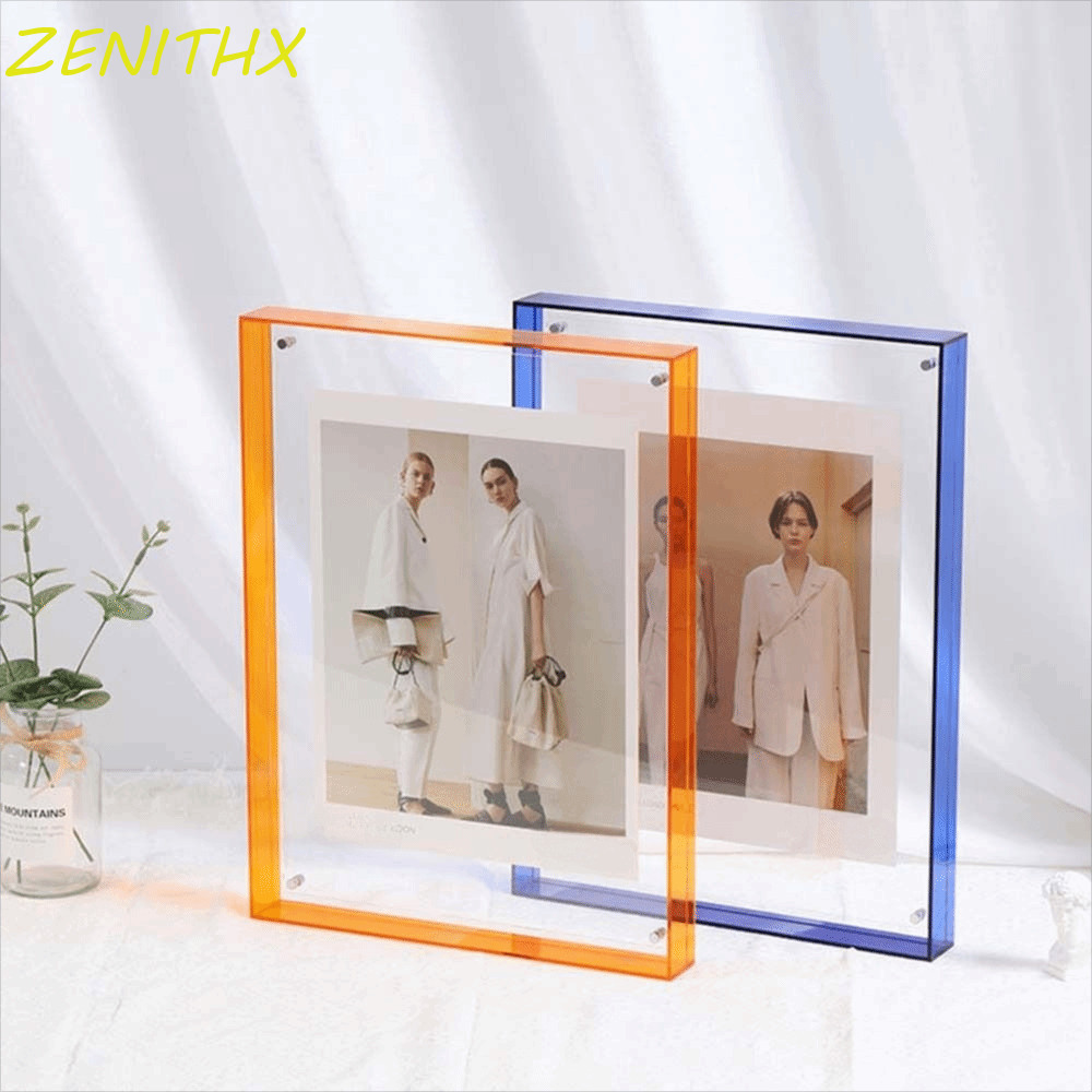 ZENITHX กรอบรูปอะคริลิคใส กรอบรูปสี่เหลี่ยมแขวนผนัง DIY Handmade สําหรับห้องนั่งเล่น