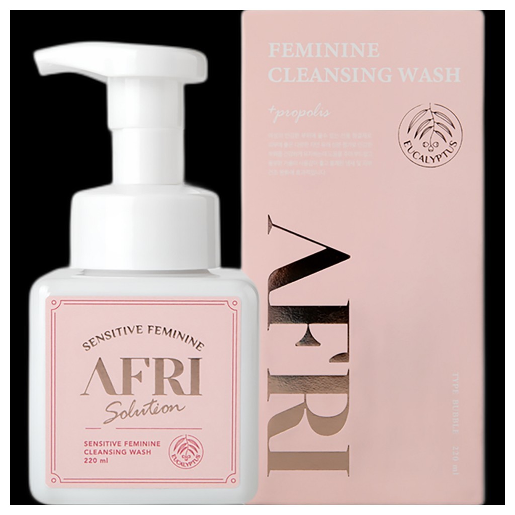 [afri] Sensitive Feminine Cleanser Wash, 220ml, 1 ชิ้น / Korean Feminine Wash / Gentle Foaming Clean