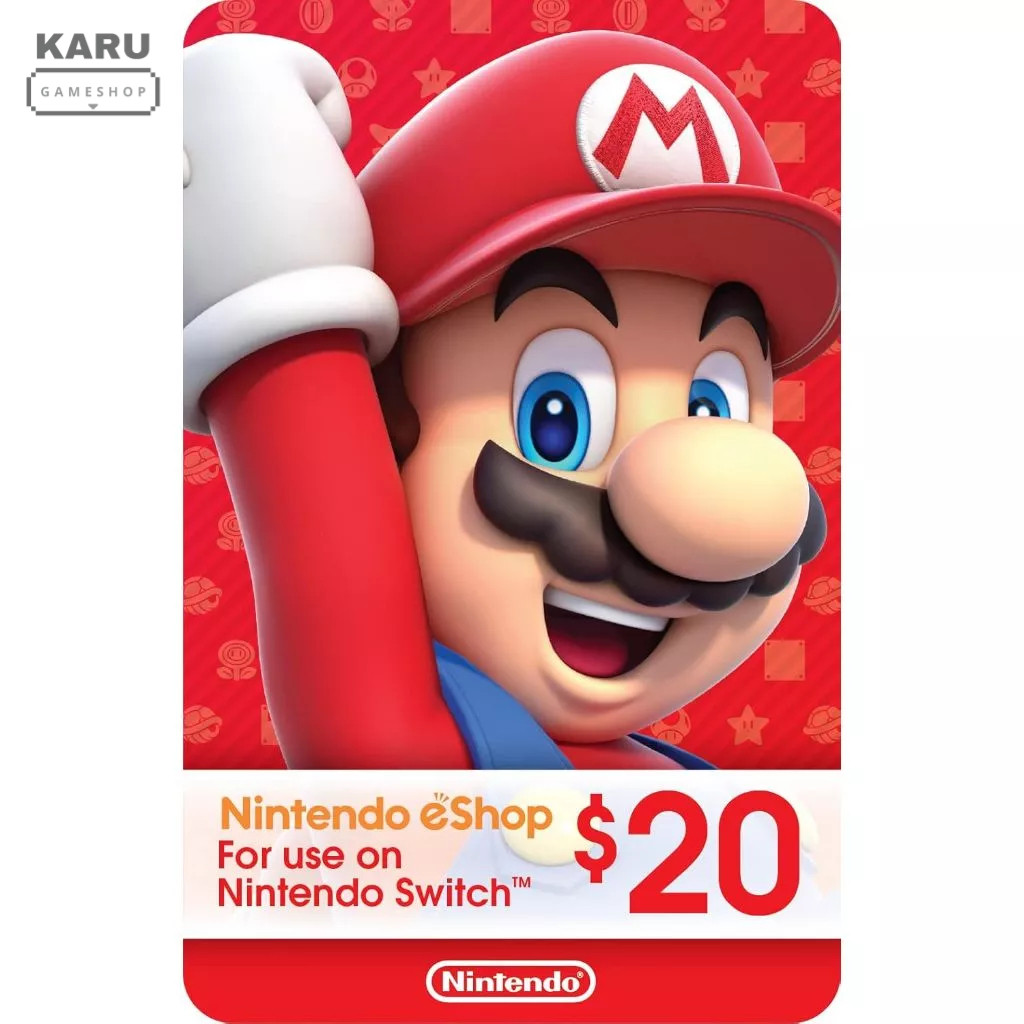 [พร้อมส่ง] มือ 1 Nintendo eShop : 20 USD สำหรับ Nintendo Switch / Switch 2 โซนอเมริกา