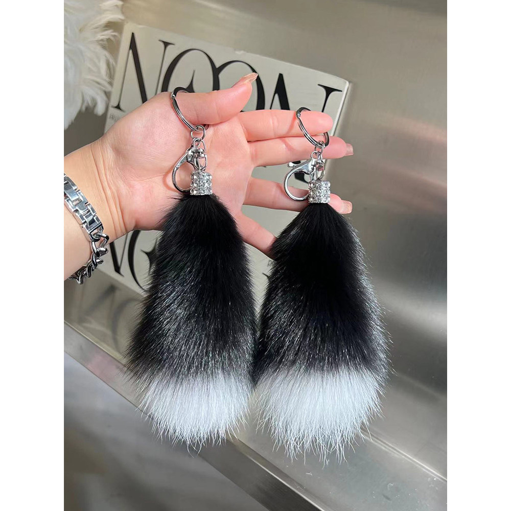 พวงกุญแจ tanuki ของปัจฉิม พวงกุญแจรถน่ารักเครื่องประดับตุ๊กตาหางจิ้งจอก