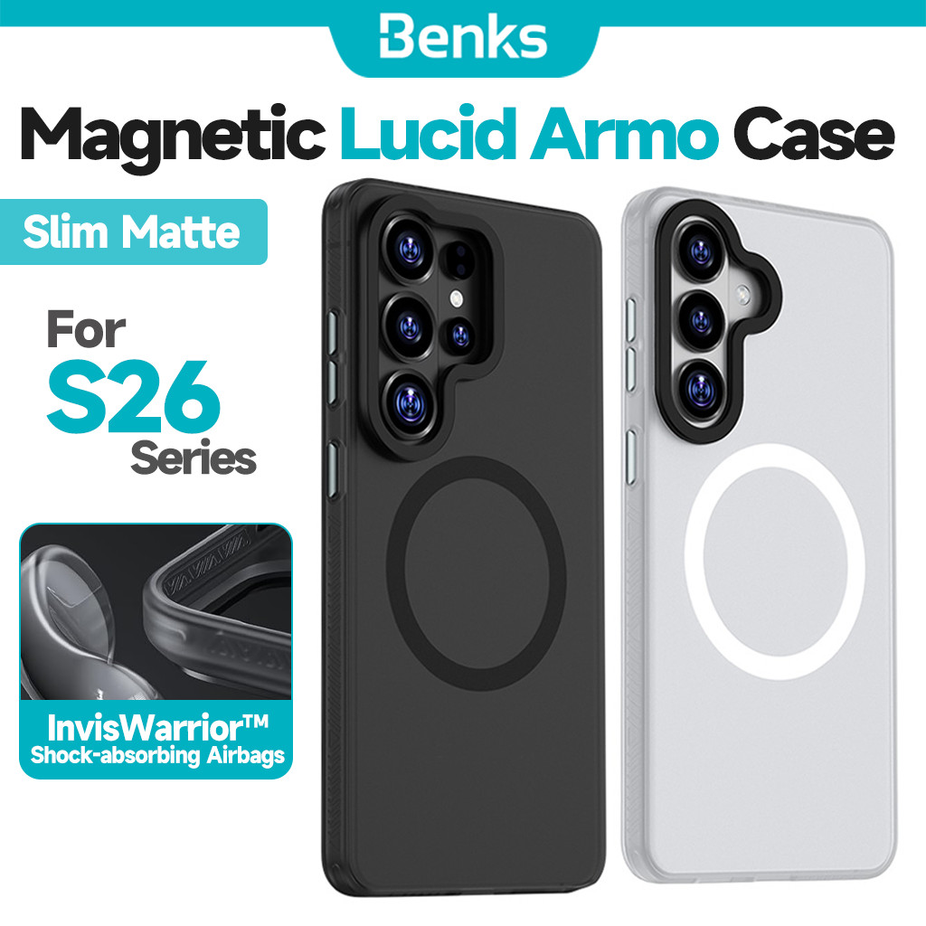 [Benks Official] Benks Lucid Armor Magnetic Protective Case สําหรับ Samsung S26+ S26 Ultra S26U การป้องกันแบบรวมทุกอย่าง Frosted Matte ปลอกกันกระแทกน้ําหนักเบา