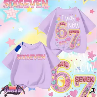 ครึ่งราคา ผ้าฝ้ายแท้ 100% ซีรี่ส์มีมสุดฮิต SIX-SEVEN พิมพ์ลายคุณภาพสูง สไตล์เกาหลีเรียบง่าย ซีรี่ส์ลายใหญ่ เหมาะสำหรับทุ