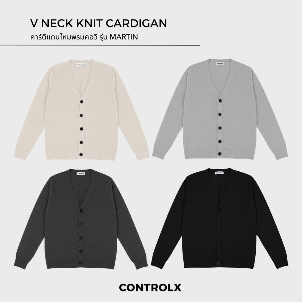NEW CTRLX - เสื้อคาร์ดิแกนคอวี V NECK KNIT CARDIGAN รุ่น MARTIN