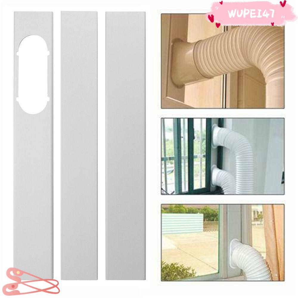 WUPEI47AD 2/3 PCS ชุดหน้าต่างสไลด์แผ่นท่อไอเสียเครื่องปรับอากาศแบบพกพา Wind Shield