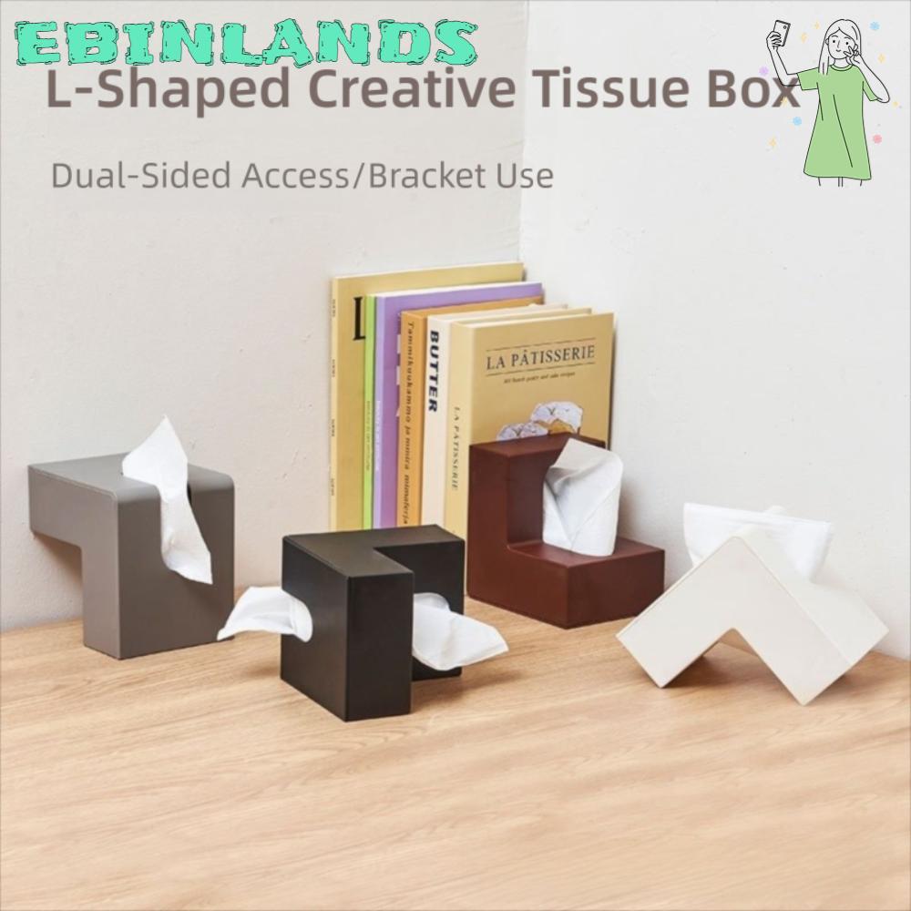 กล่องทิชชู่ EBINLANDSFA, กล่องกระดาษตกแต่งตั้งโต๊ะรูปตัว L, Ins Plastic Kleenex Box ของตกแต่งบ้าน