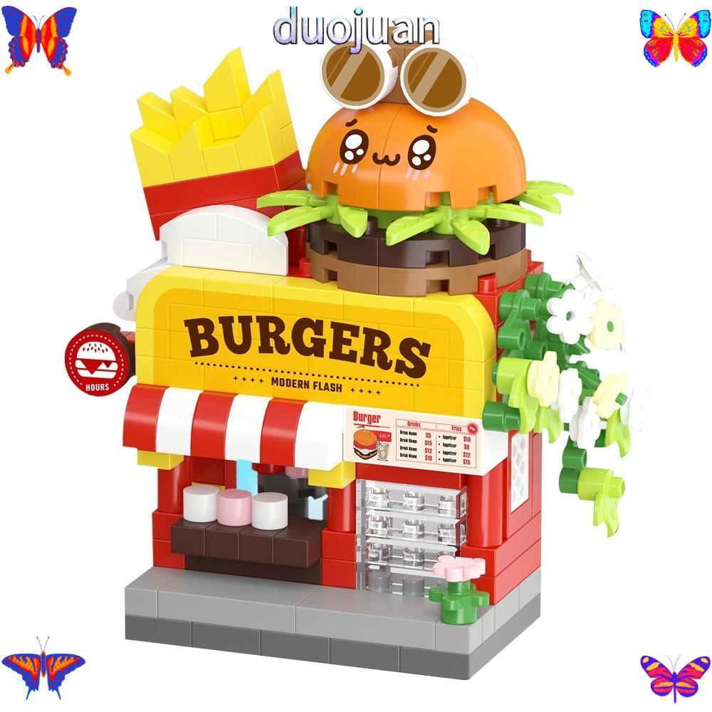 DUOJUAN City Building Blocks, Micro Blocks Mini Mini Shop Blocks, Building Blocks ของเล่นไมโครบล็อกว