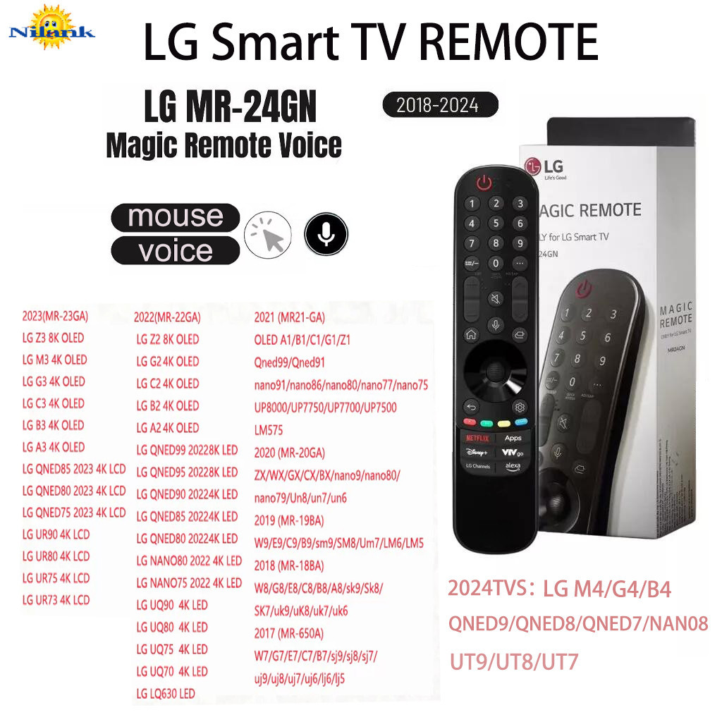 2024 Magic คำสั่งเสียง/เมาส์  รีโมททีวี ONLY LG Smart TV รีโมท MR24GN AKB76045106 FOR 2018-2024
