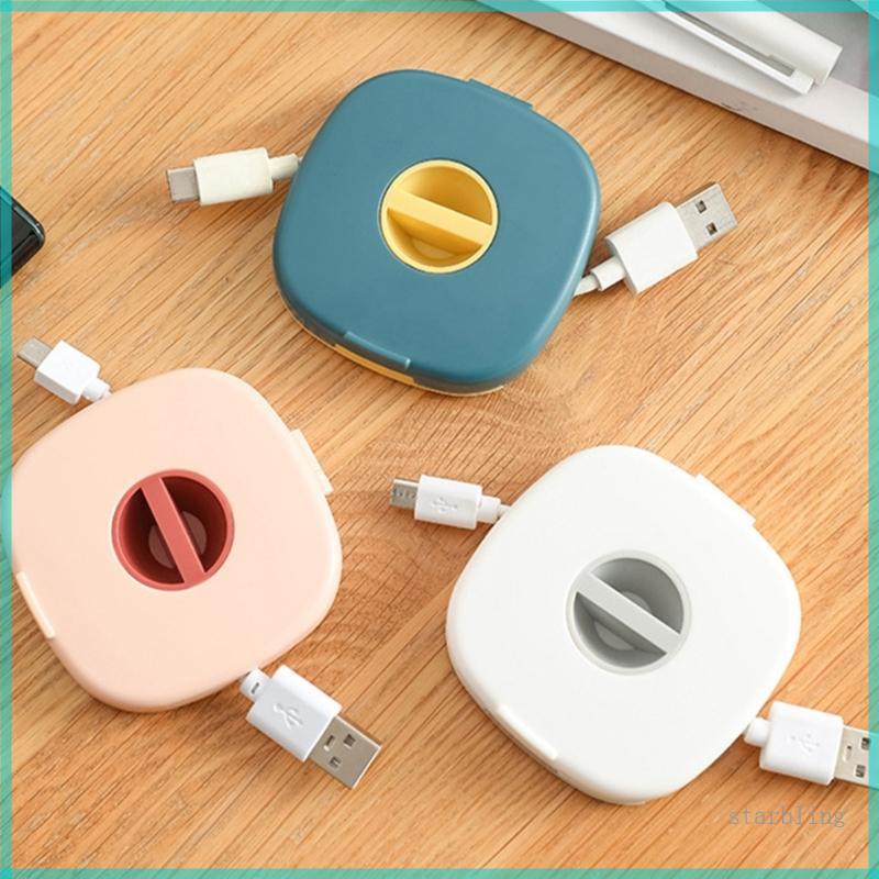 Star Cable Winder Empty Stretching Wire Organiser Retractable Cable Management Box for USB Headphone