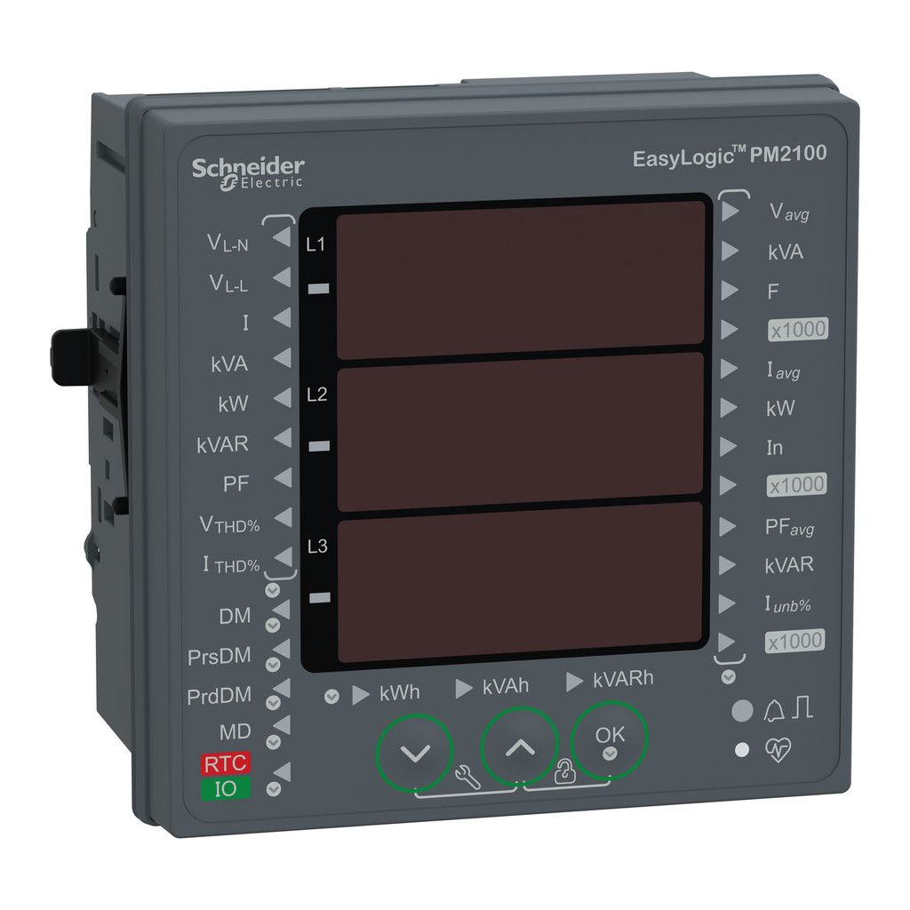 ชุดร้อน Schneider METSEPM2125C2DI2RO PM2000 เครื่องมือวัดพารามิเตอร์พลังงาน