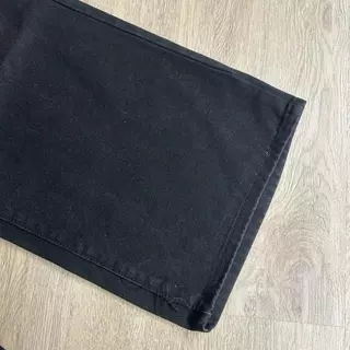 #212 (XS-6XL) jinjeans กางเกงยีนส์ขากระบอกใหญ่ baggy jeans สีดำเฟดชมพู