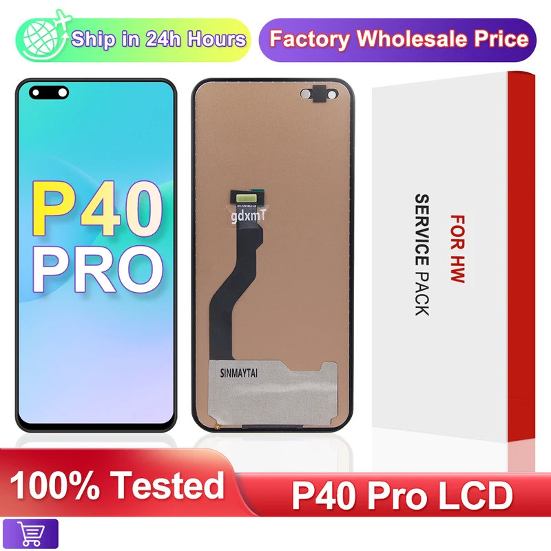 AAA + ทดสอบ P40 Pro หน้าจอสําหรับ Huawei P40 Pro จอแสดงผล LCD ELS-NX9 ELS-N04 Touch Screen Digitizer