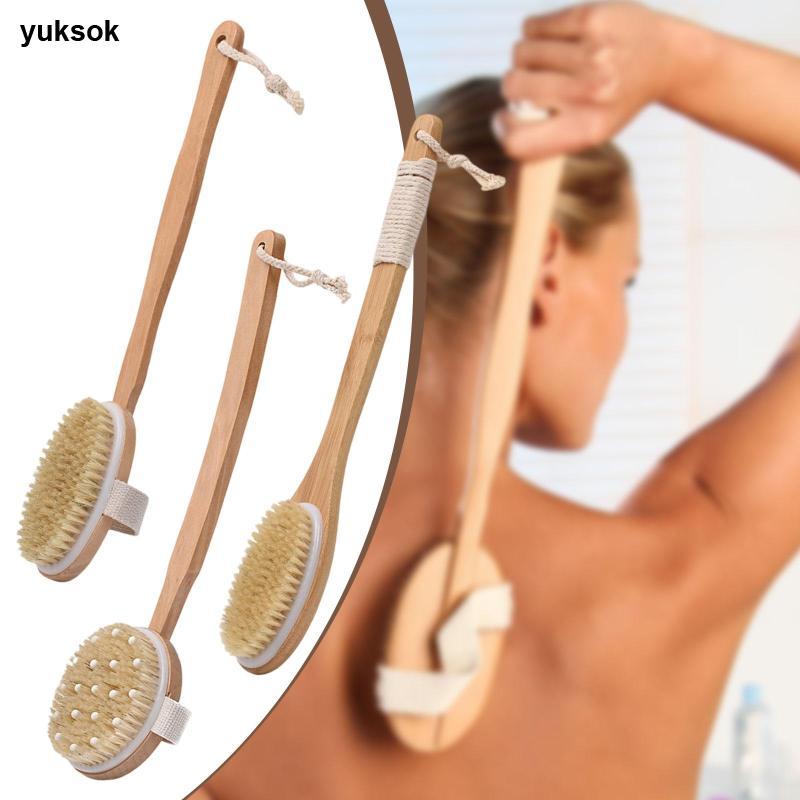 [yuksok] Back Scrubber Cleaning แปรงหลังสบายใช้งานได้จริงสําหรับซาวน่า Travel SPA