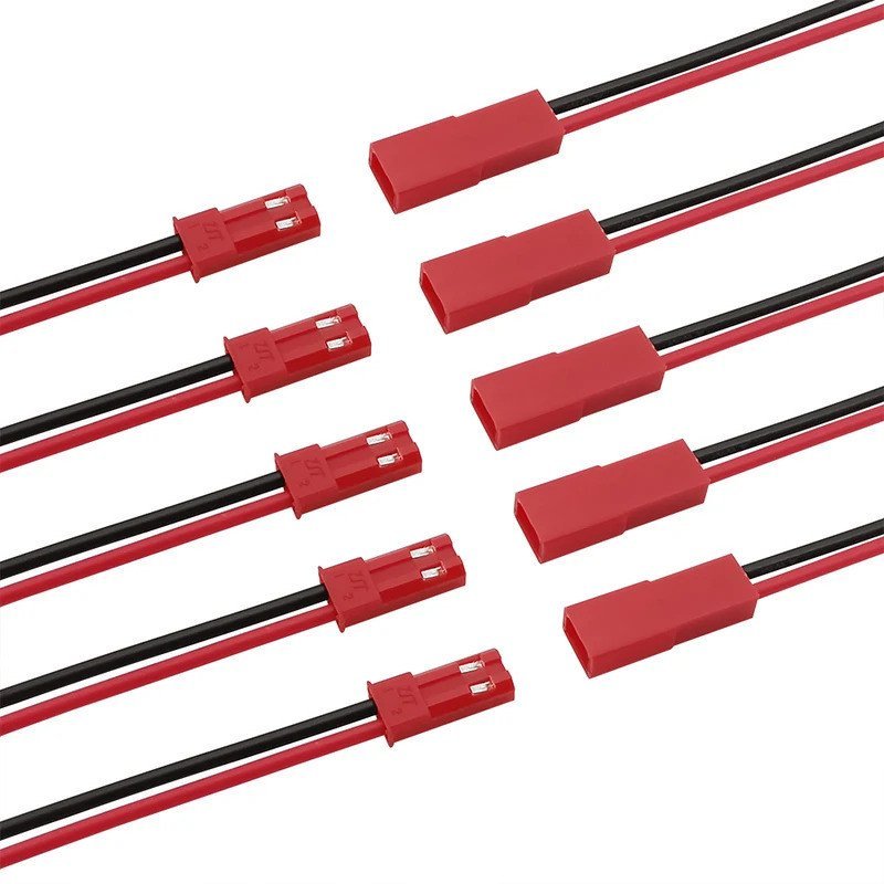 JST 2 Pin Cable Connector ชายและหญิง JST 2 P Jack Wire Connector สําหรับ LED Light Strip RC แบตเตอรี