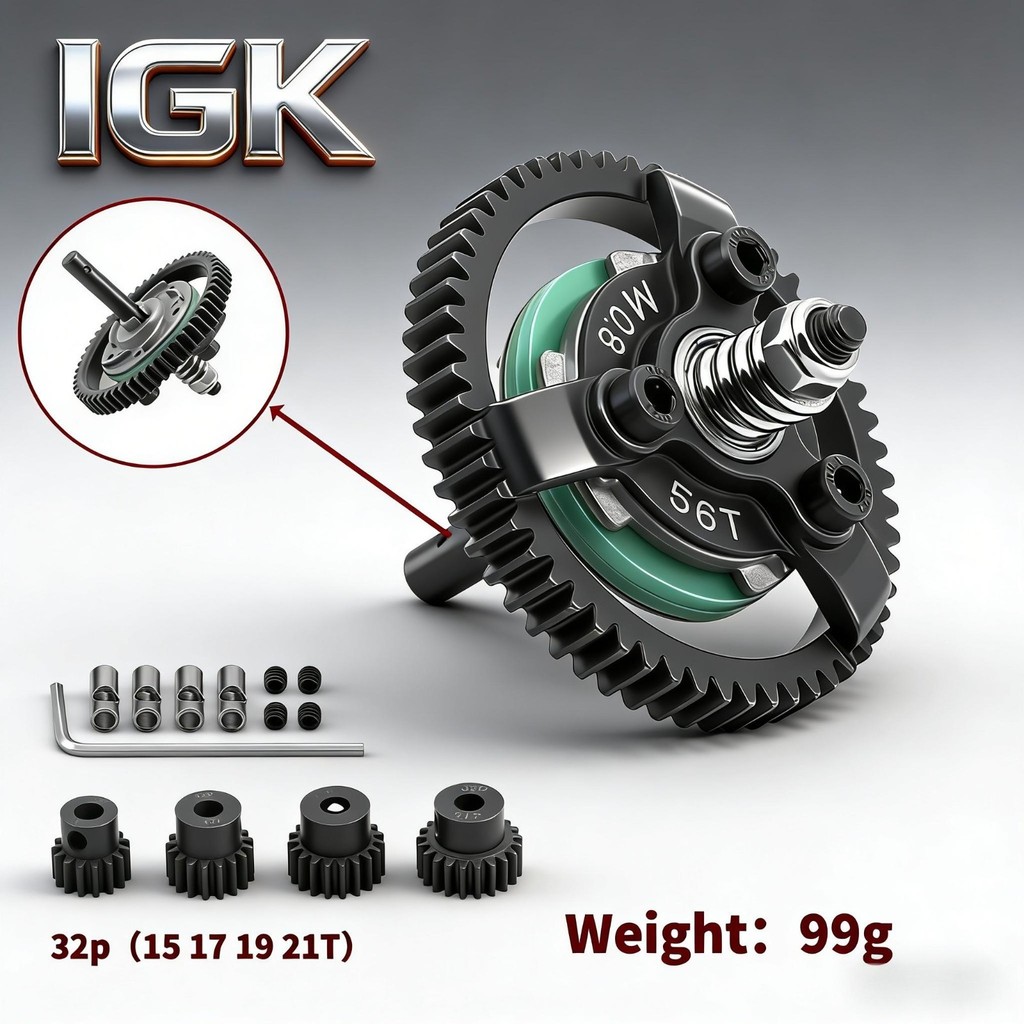 เหล็ก 0.8M 32P Spur ชุดเกียร์ 50T 52T 54T 56T 58T 60T สําหรับ Traxxas Slash 2WD 1/10 RC อัพเกรด