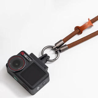 2 ใน 1 สำหรับ DJI Action 5Pro / 4/3 ซิลิโคนกรณีปกป้องด้วยฝาเลน + กล้องป้องกันการสูญเสีย Lanyard อุปกรณ์เสริมกล้องกีฬา