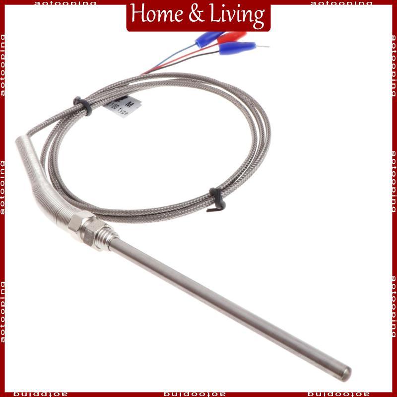 AOTO Professional Pt100 Thermocouple M8 สกรูความยาว 1 เมตร-หัว 5mmx100mm