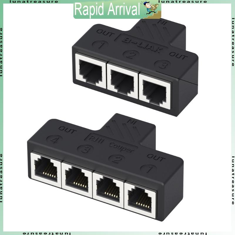 Lun 3 Way 4Way Phone Line Splitter Adapter ตัวแยกโทรศัพท์แจ็คโทรศัพท์ Splitter สําหรับการสื่อสารที่ม