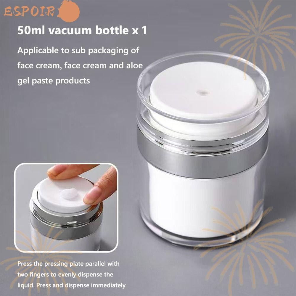 ESPOIR1 Face Cream Lotion Cream Bottle, Travel Bottle Push-type Vacuum Bottle, 15ml/30ml/50ml Full-c