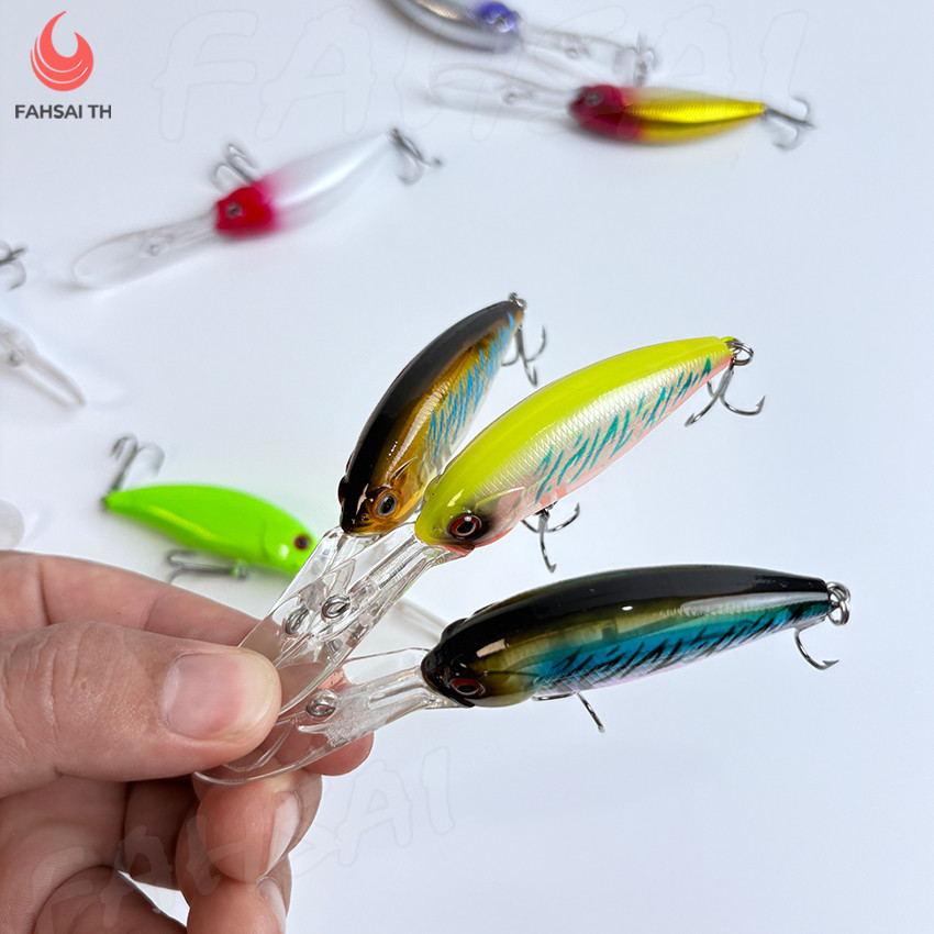 Minnow ปลั๊กดำลึก เหยื่อปลอม 8g ตา3D ลิ้นยาวพิเศษ เบ็ดกันสนิม สอยปลาลึก เหมาะกับตกปลากะพง ปลาช่อน ปลากระสูบ ปลาล่าเหยื่อ ราคา ถูกที่สุด ดีลบีเคเค แกลเลอรีภาพที่ 3