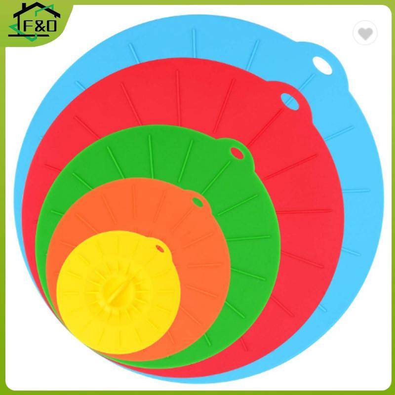 F&O ฝาครอบชามไมโครเวฟซิลิโคนหม้อปรุงอาหารฝาปิดกระทะแบบใช้ซ้ําได้มัลติฟังก์ชั่นเครื่องมือ Gadgets ครัว