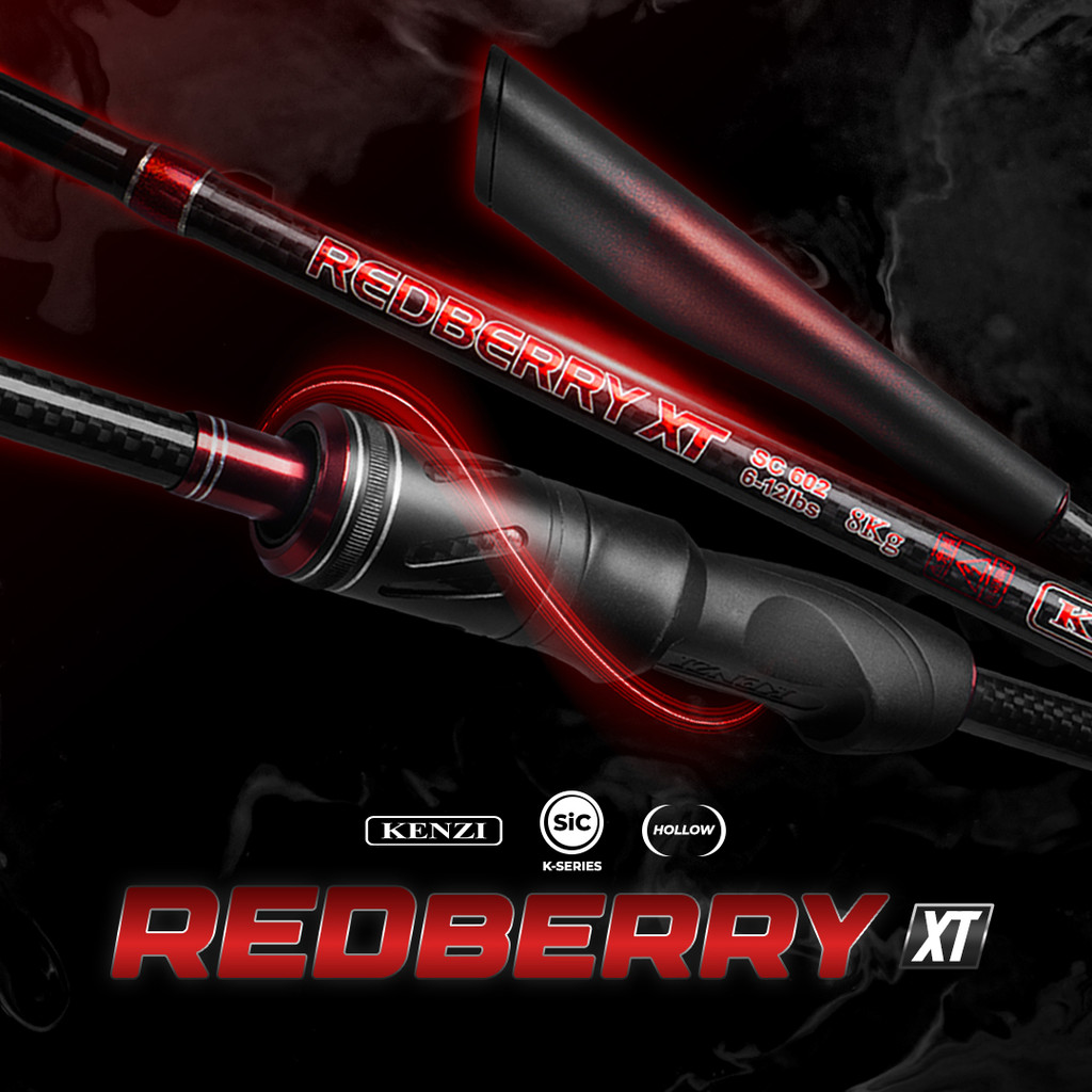 KENZI REDBERRY XT 602 Spinning Casting Hollow Carbon 7-15lbs 8-17lbs 10-20lbs