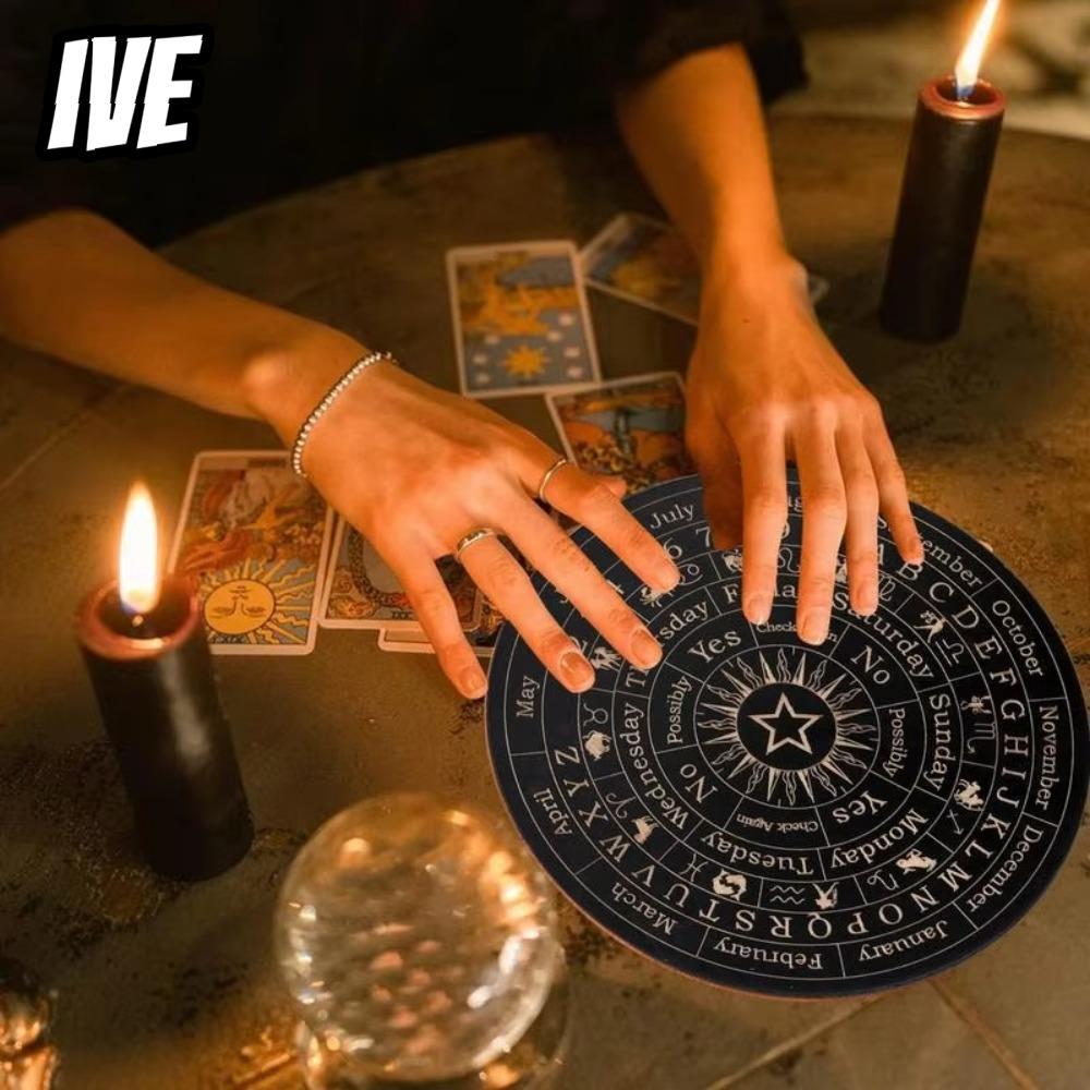 IVEYOUNG Star Pendulum Board, Magics การทําสมาธิแม่มดอุปกรณ์แท่นบูชา Dowsing Divination Board, Decis