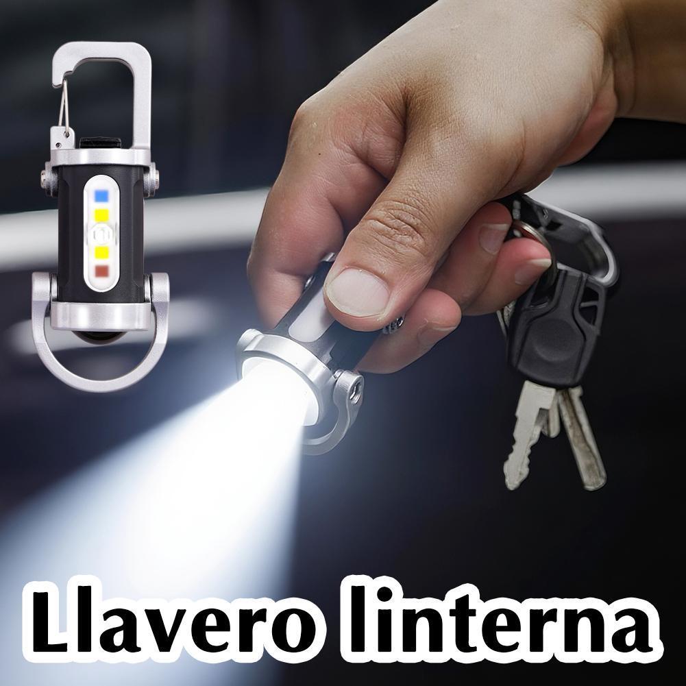 พวงกุญแจไฟฉายแบบชาร์จได้ ขนาดเล็ก ส่องสว่างมาก Q8c0