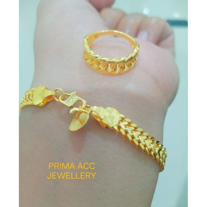 สร้อยข้อมือเสื่อทองอ่อนแท้ น้ําหนัก 5 กรัม 875 แหวนปลอดธัญพืชพร้อมตัวอักษร