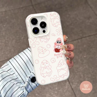 การ์ตูนสปองบ็อบกับแพทริก ใหม่ 2 ใน 1 ปกนุ่ม OPPO Reno 8T 15F 15 15F 5 11 10 12 13F 12F 5z 6 6z 13 14 14F 13F