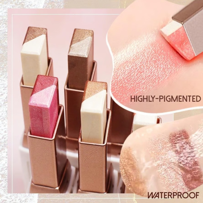 [คลังสินค้าพร้อม] Glitter Gradient Eyeshadow Stick Gradient Shining Eyeshadow Stick One-Stroke Moldi