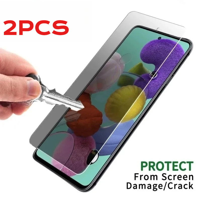2PCS ความเป็นส่วนตัว Black Edge ฟิล์มกระจกนิรภัยสําหรับ Samsung Galaxy XCover 7 6 Pro HD Anti-Glare 