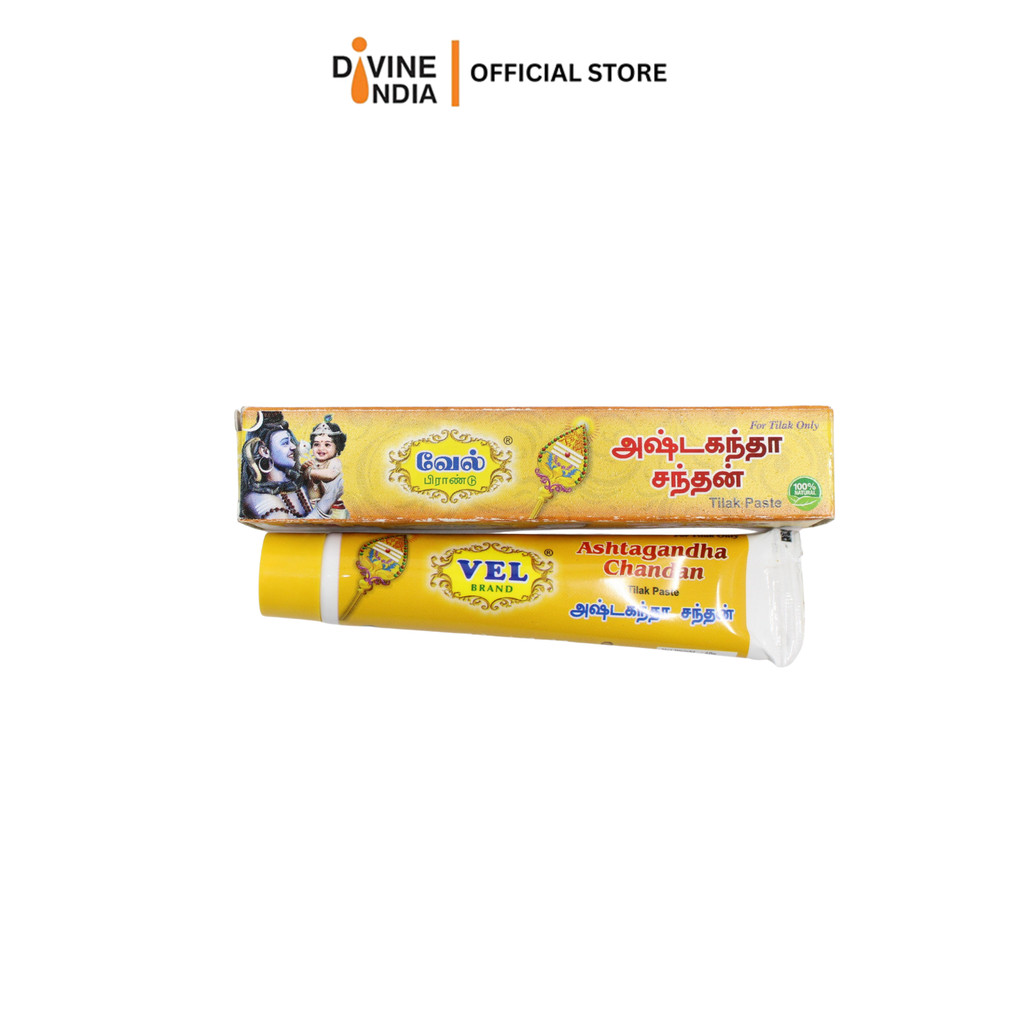Vel Brand Ashtagandha Chandan Paste สินค้าสวดมนต์อินเดีย Chandan Tika Paste 40g